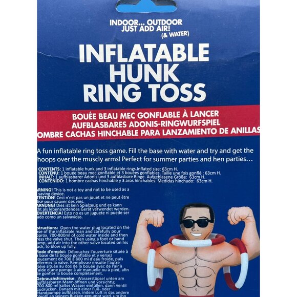 Inflatable Hunk Ring Toss Game 25" Indoor/Outdoor Fun - Picture 5 of 6